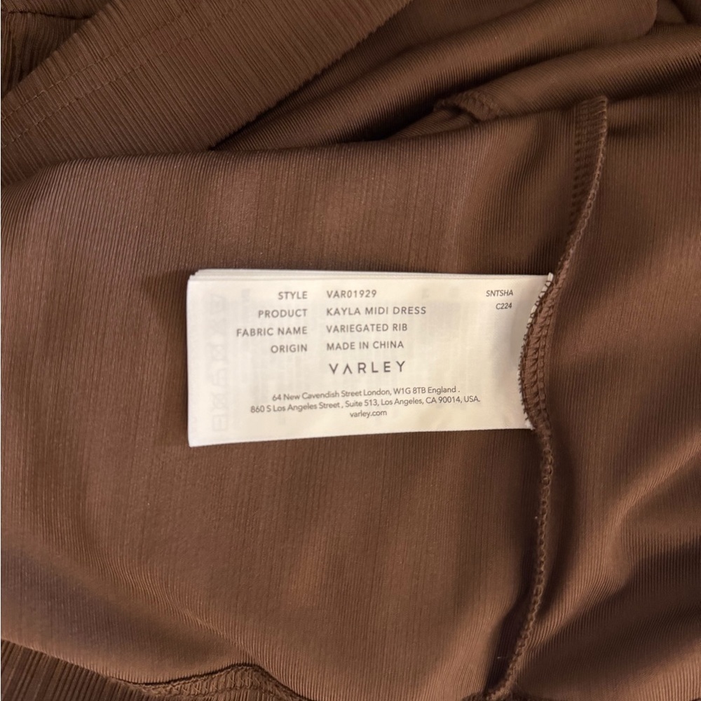 Varley Kayla Ribbed Midi Dress, size Small. - Picture 9 of 9
